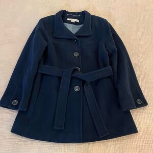 Wool Blue Pea Coat sz Petite Medium